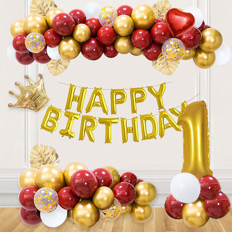 Metallic happy 2025 birthday balloons